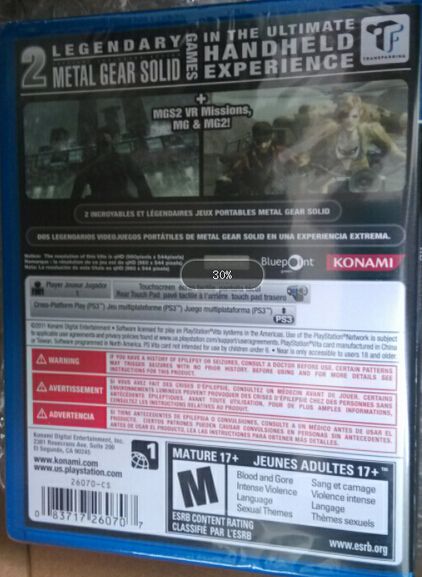PSV合金裝備HD美初版高清合集MGS2+3