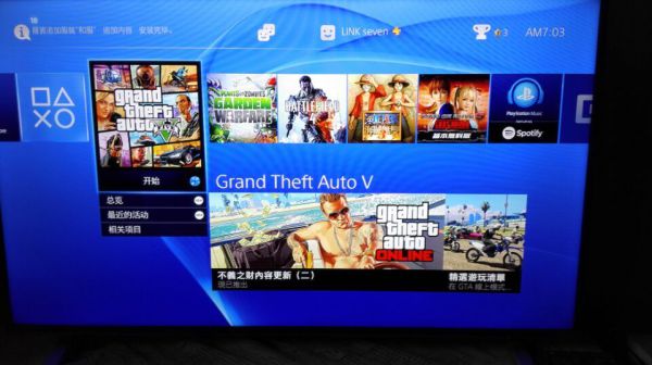 9.9成新港版ps4主機 索尼游戲機 白色 帶gta5
